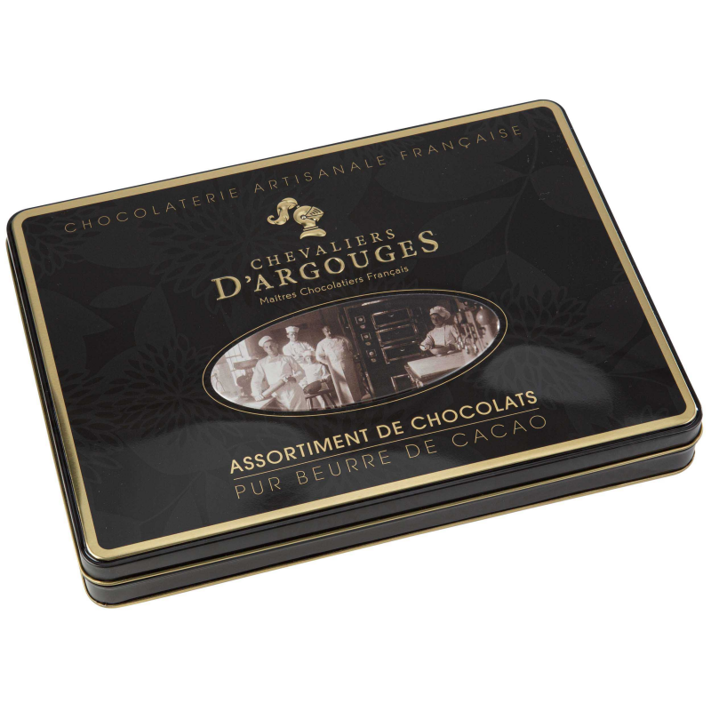 Coffret de chocolats prestige des Chevaliers d'Argouges - Coffret en métal